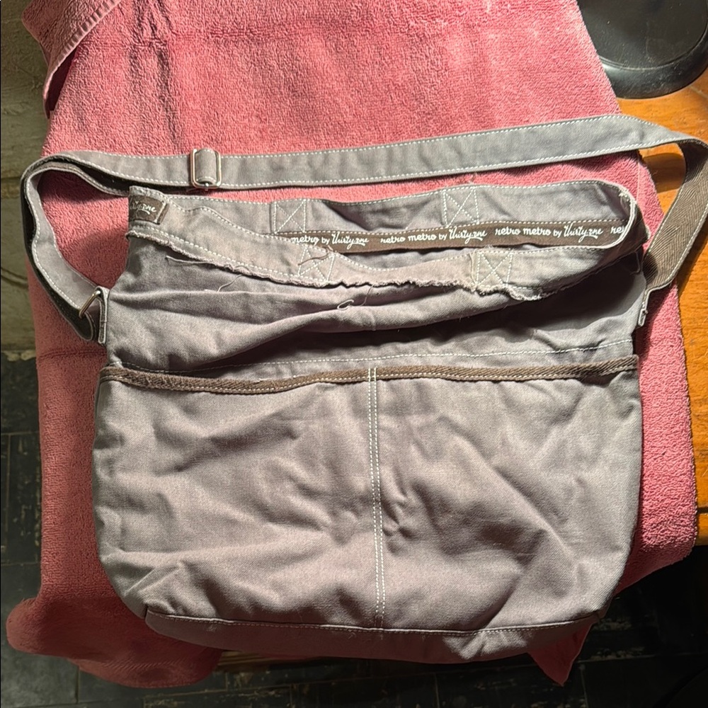 Gray Crossbody Bag